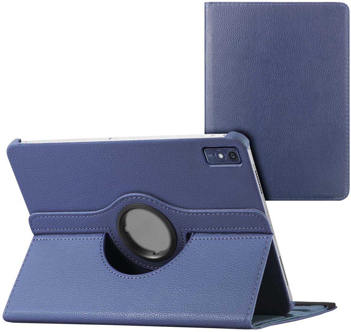 imoshion Tablet Hoes - Geschikt voor Lenovo Tab P12 - 360° Draaibare Bookcase - Donkerblauw