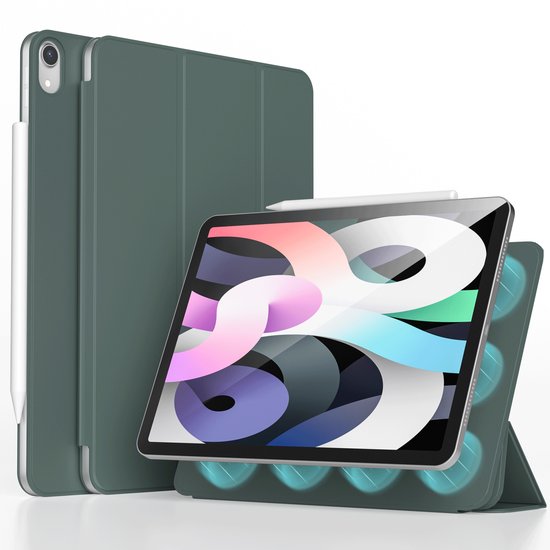 Étui pour tablette iPad Air 2022 / iPad Air 4 (2020) - Bookcase magnétique iMoshion - Vert foncé