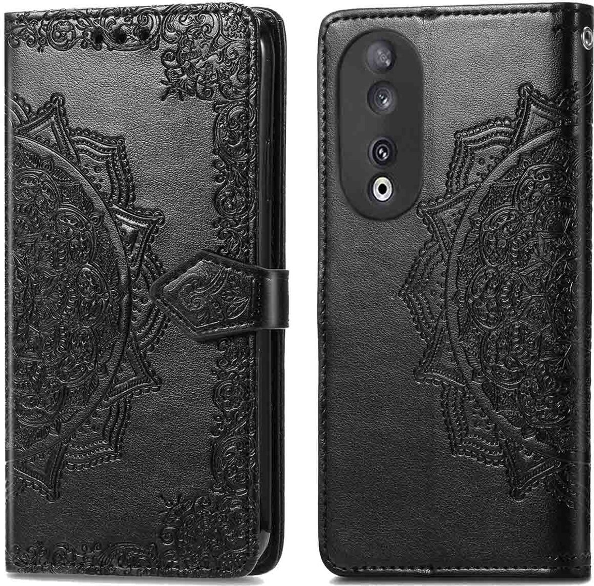 imoshion Hoesje - Geschikt voor Honor 90 - Mandala Bookcase - Zwart