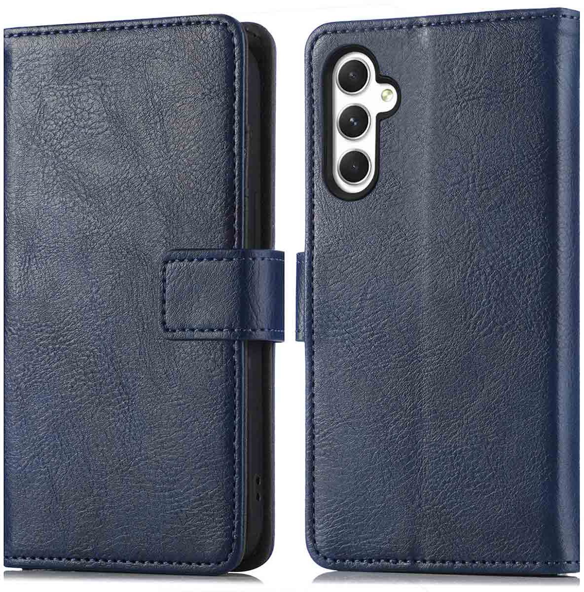 imoshion Hoesje - Geschikt voor Samsung Galaxy A25 (5G) - Luxe Bookcase - Donkerblauw