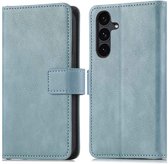Étui imoshion - Compatible avec Samsung Galaxy S25 FE - Bookcase de Luxe - Bleu clair