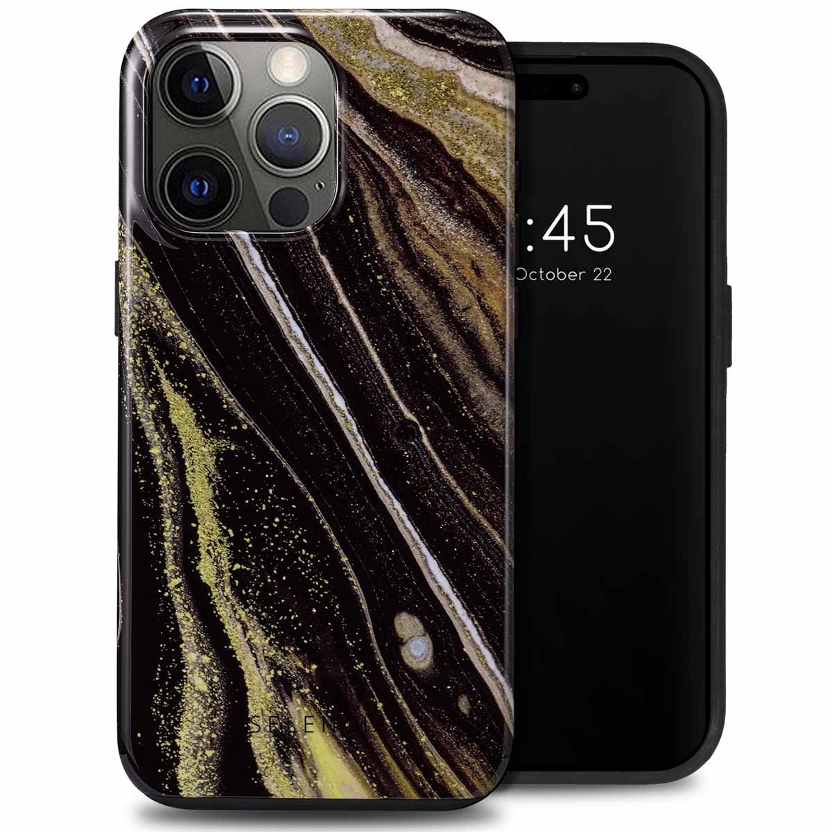 Selencia Hoesje - Geschikt voor Apple iPhone 15 Pro Max - Backcover - Chic Marble