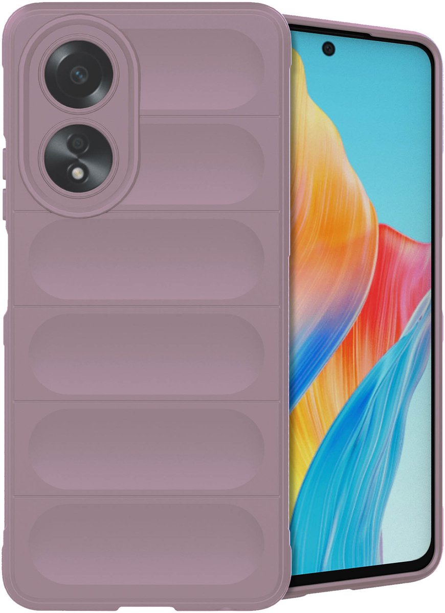 imoshion Hoesje - Geschikt voor Oppo A58 - EasyGrip Backcover - Paars