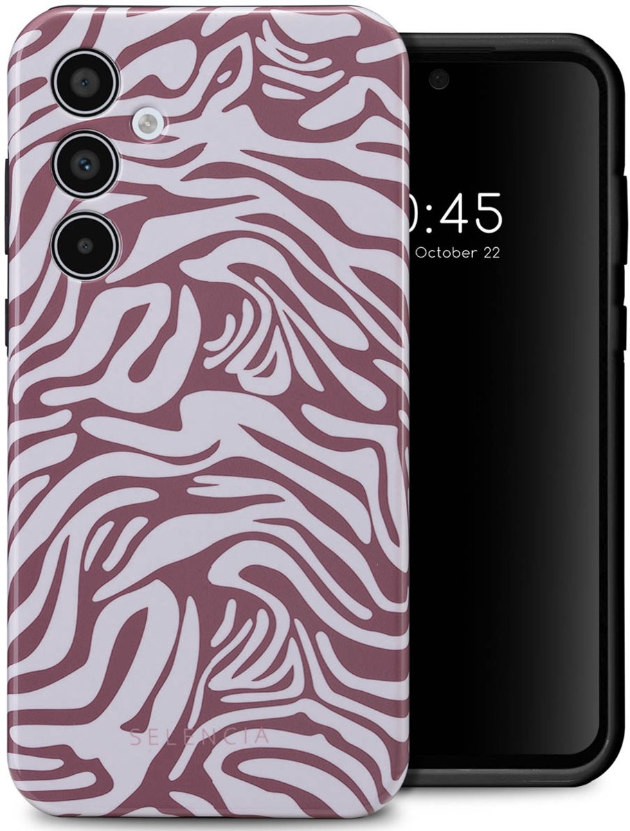 Selencia Hoesje - Geschikt voor Samsung Galaxy A35 - Backcover - Trippy Swirl Dark Rose