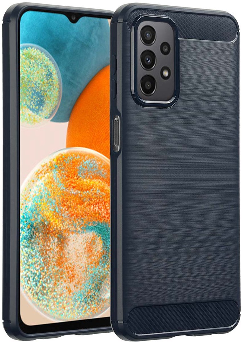 imoshion Hoesje - Geschikt voor Samsung Galaxy A23 (5G) - Brushed Backcover - Donkerblauw