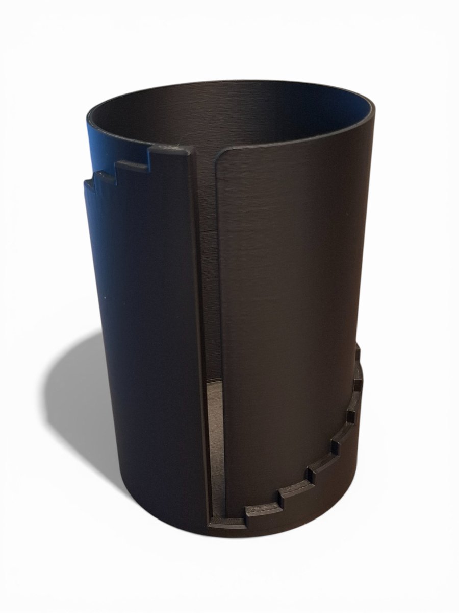 Design Keukenrolhouder – Duurzaam 3D Geprint – Biologisch Afbreekbaar – Modern Zwart