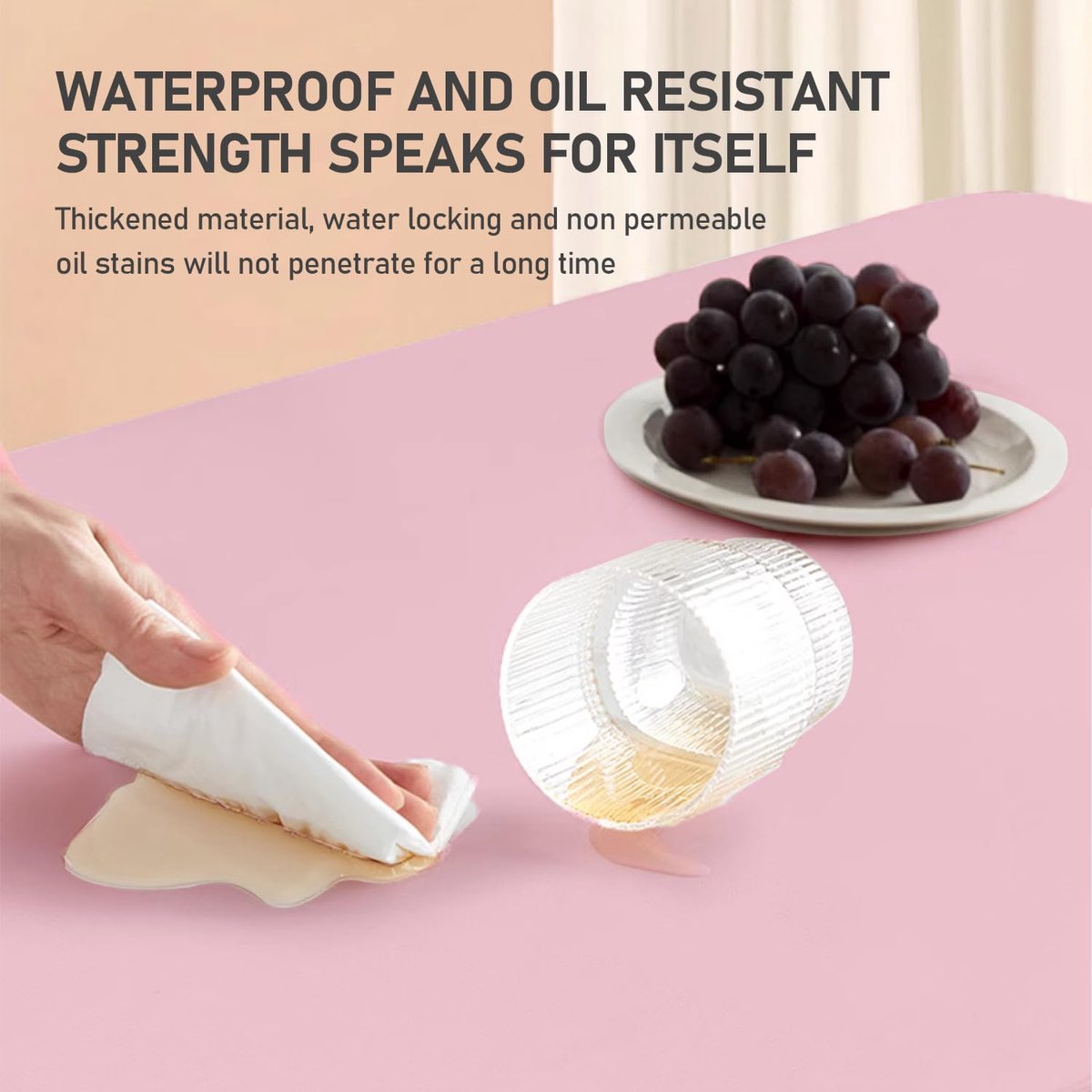 Unyqoos® Roze waterdichte wegwerptafelkleed set van 10 voor diverse gelegenheden