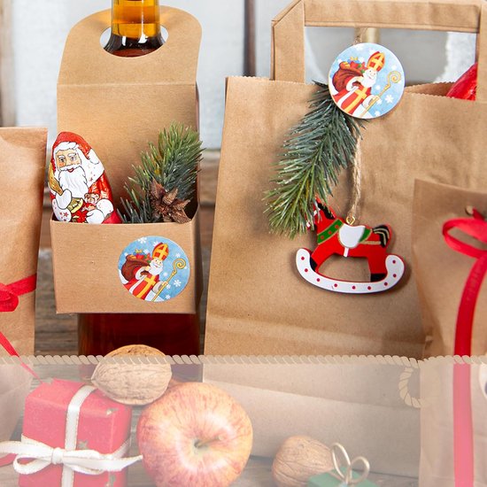 Kerststickerset, 274 stickers voor Kerstmis, transparante achtergrond, stickers voor scrapbooking, dagboek, fotoalbums, geschenken, kaarten, brieven, kerststickers, kerstdecoratie