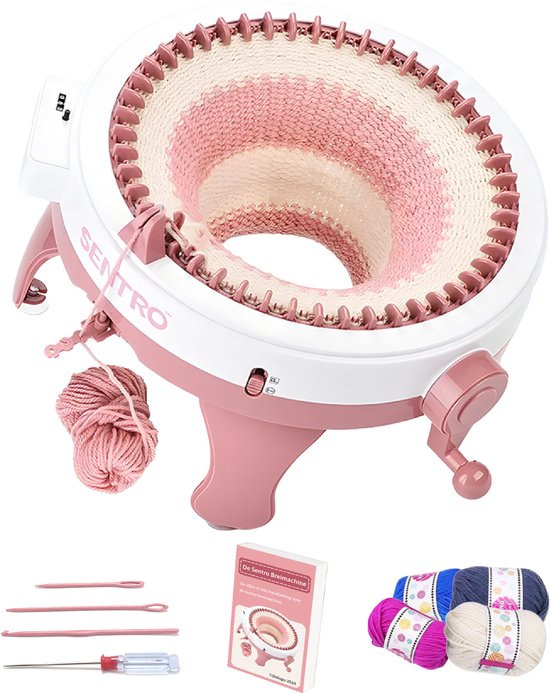Sentro Breimachine XL - Incl. E-book & Wol - Breimolen met 48 naalden - Knitting Machine - Complete breiset voor beginners & gevorderden