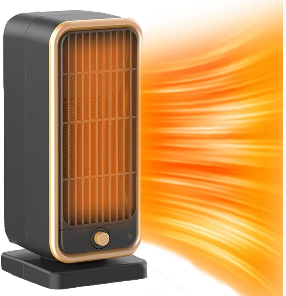 YOZHIQU Elektrische kachel - 500W - Energiezuinig, compact, stil - PTC keramische snelle verwarming - Tafelverwarming met knopbediening - Ventilatorkachel - Met kantelbeveiliging - Geschikt voor kantoren, slaapkamers en badkamers