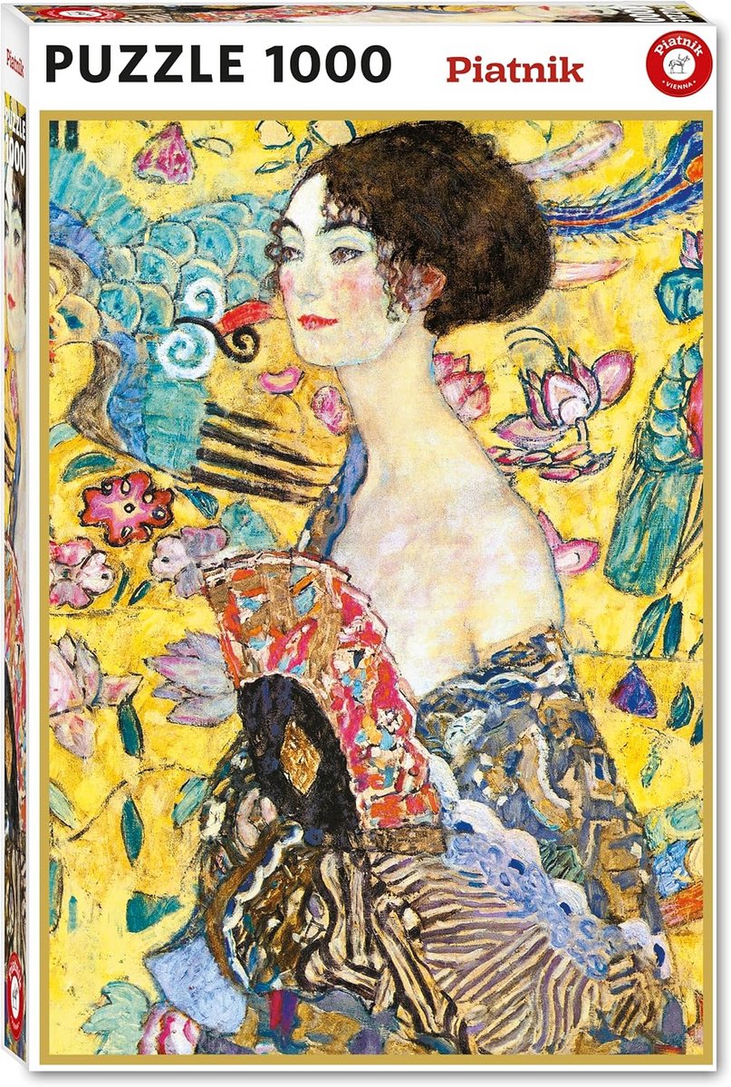 Klimt Puzzel - Dame met Vakken (1000 Stukken)