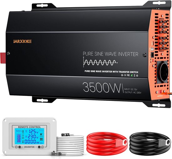 Zuivere Sinus Omvormer 3500W 12V naar 230V met Automatische Omschakelaar ATS voor Off-Grid Systemen