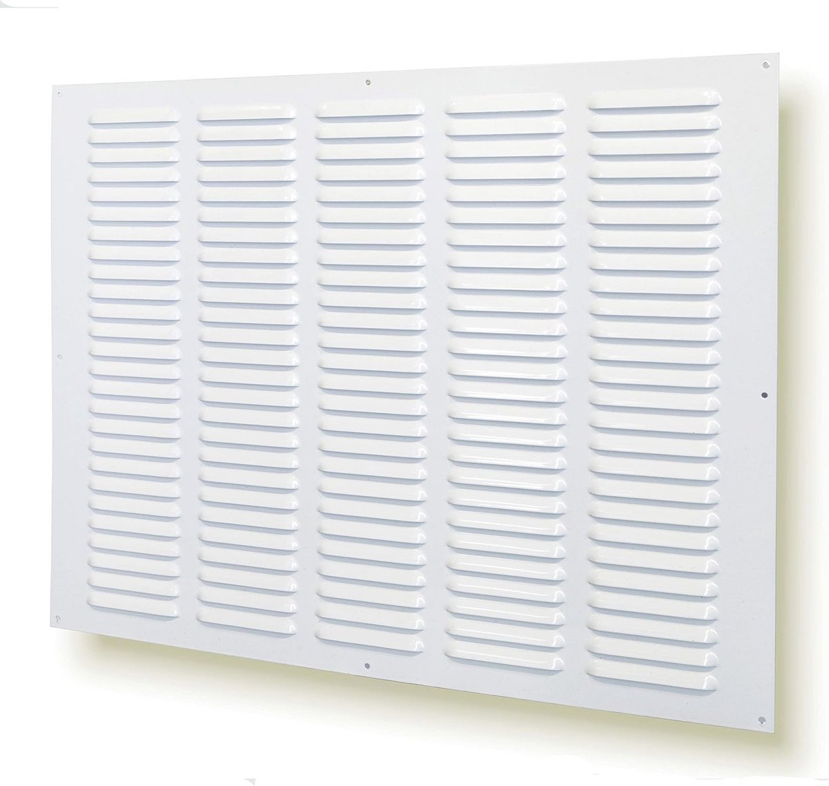 Ventilatierooster Metaal - Rooster Ontluchting - Luchtcirculatie Verbeteren - Met Insectennet - 40x50cm - Wit