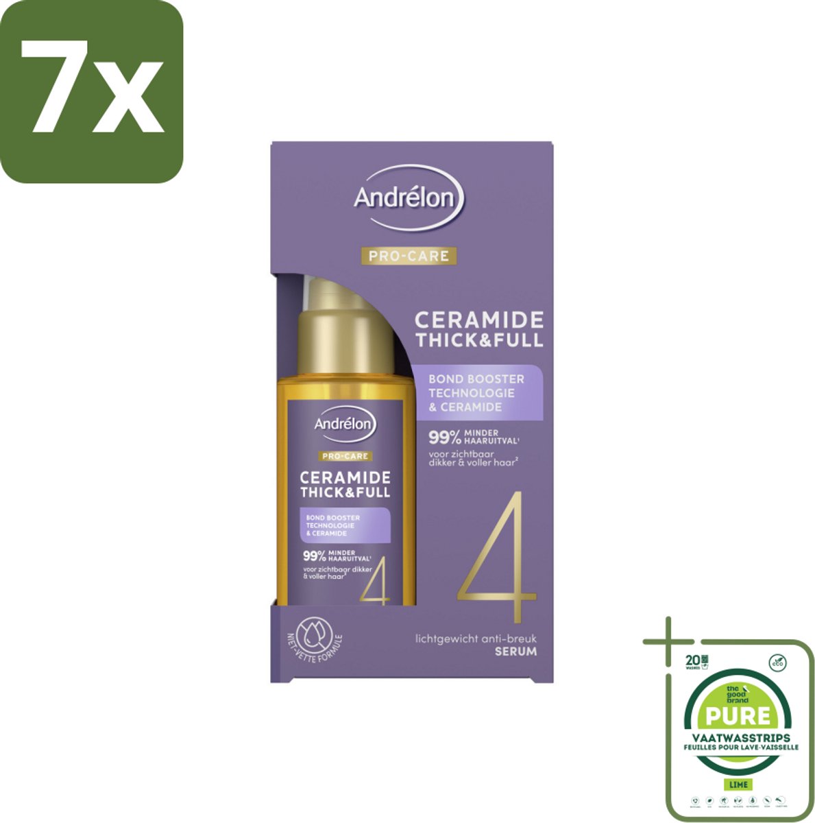 7 x Andrélon – Serum – Pro Care – 50 ml - Grootverpakking - Fijn Haar Verzorging - Dun Haar Verzorging - Haar Versterken - Haar Verdikken - Haar Beschermen