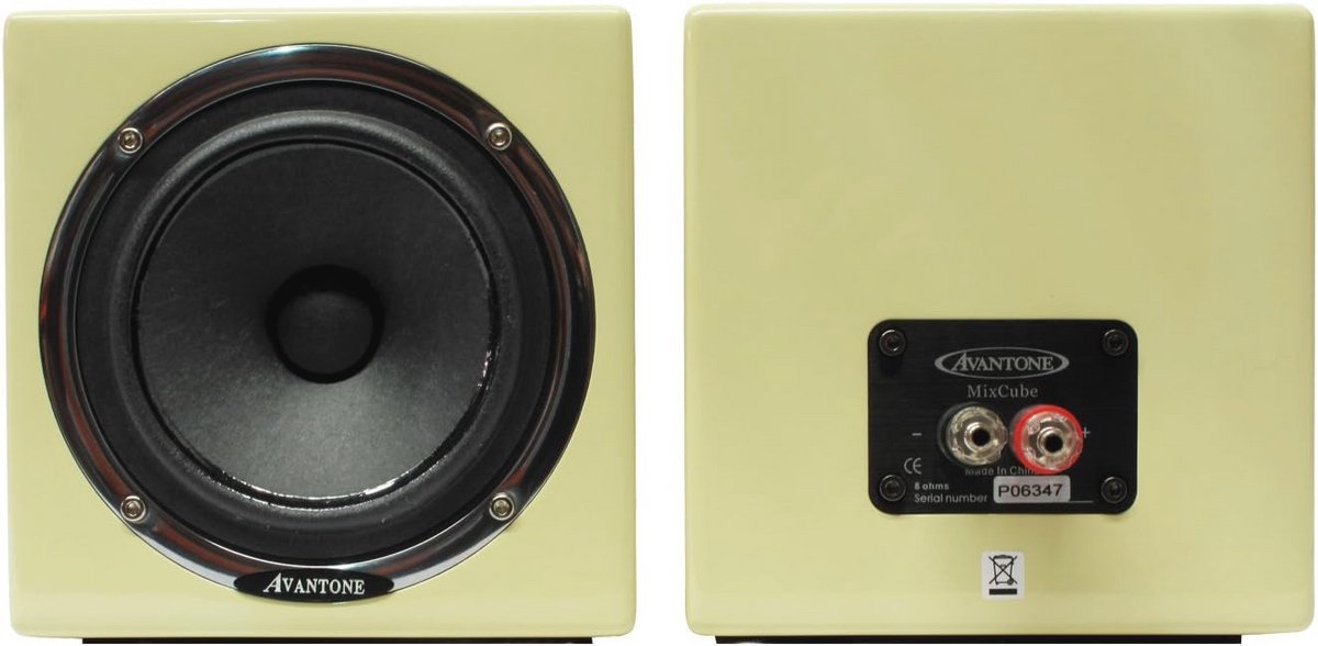 Passieve Studiomonitor MixCubes - Paar van Creamkleurige Monitoren