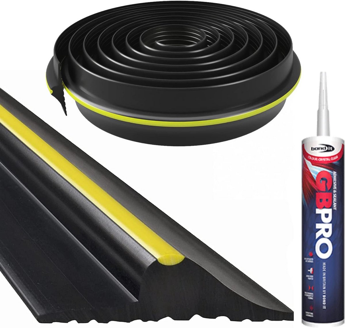 Zware Garagedeur Vloerdrempel Afdichting - Rubber Tocht- en Regenstopper (3 m)
