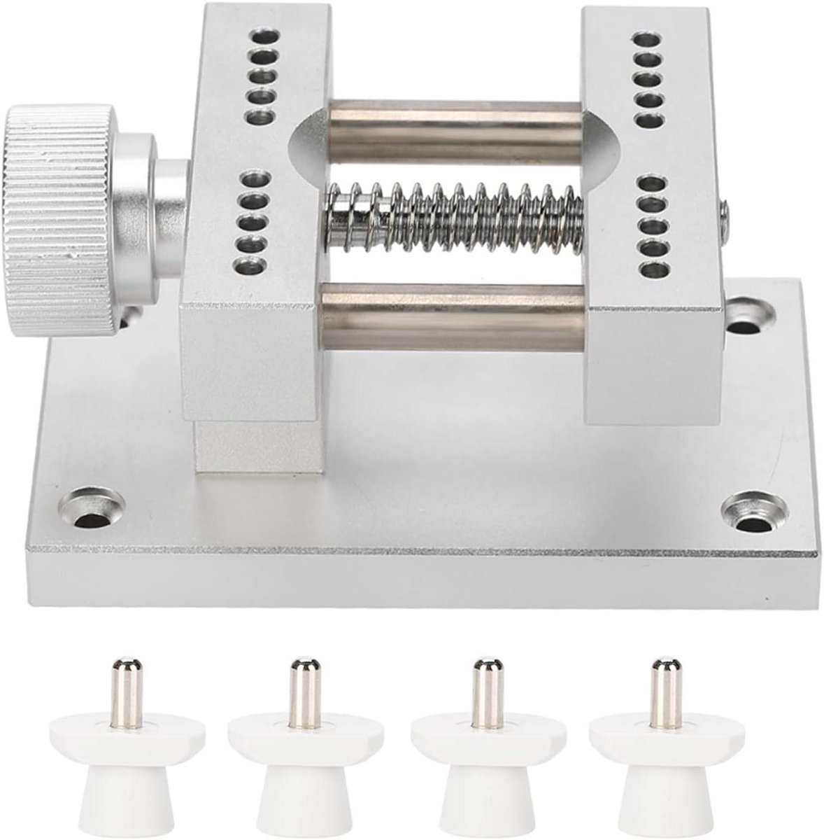 Allecta - Verstelbare metalen horlogekasthouder voor horlogebandverwijdering met basis reparatiegereedschap