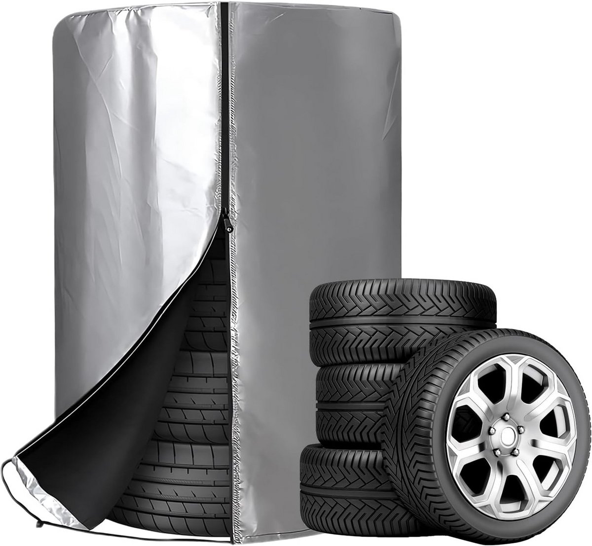 Universele Bandafdekking voor Auto - Stofdicht en Waterdicht - Geschikt voor 4 Banden (85 x 120 cm)