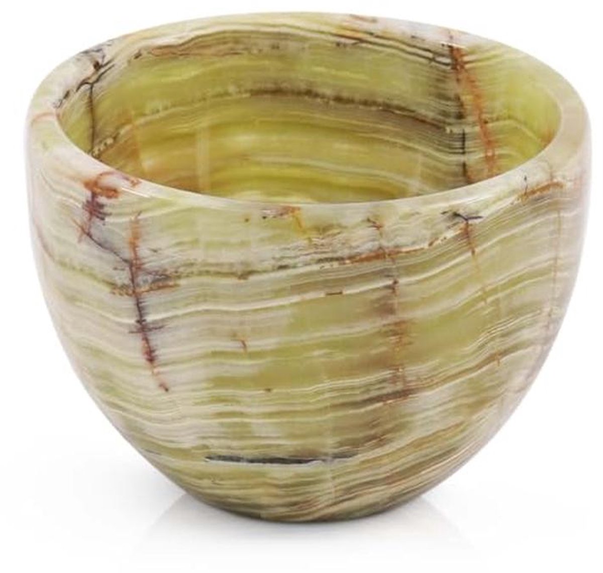 Handgemaakte Marmeren Scheerkom 3" - Groene Onyx Zeepkom voor Klassieke Scheerbeurten