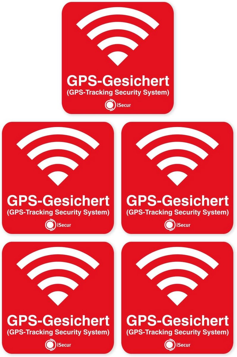 Sticker Alarm GPS 5 stuks voor voertuigen en bouwmachines