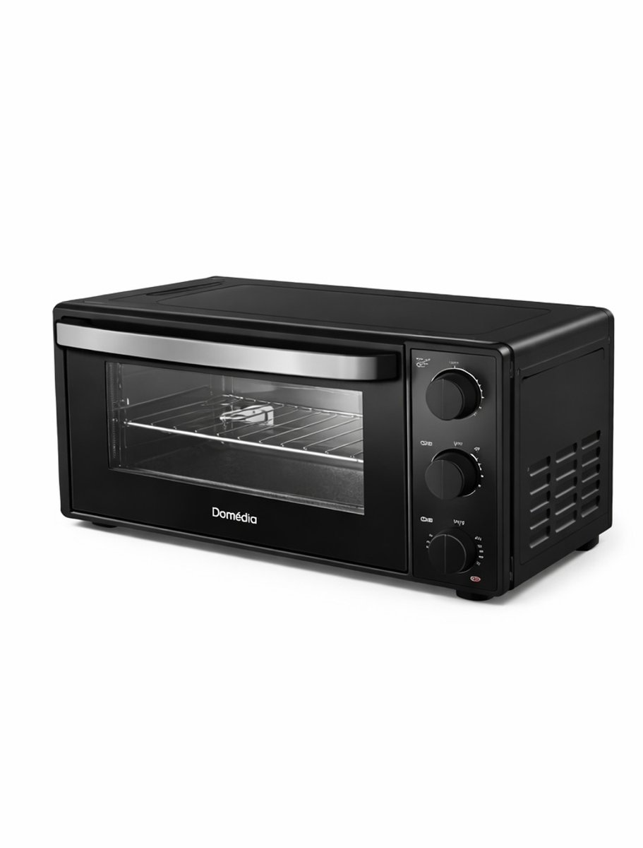 Domédia Four 38L | Hetelucht Oven | 2000W | 4 bakprogramma’s | Grill 1000W | 38 Liter Inhoud | Compacte Vrijstaande Oven – Zwart – foto 6