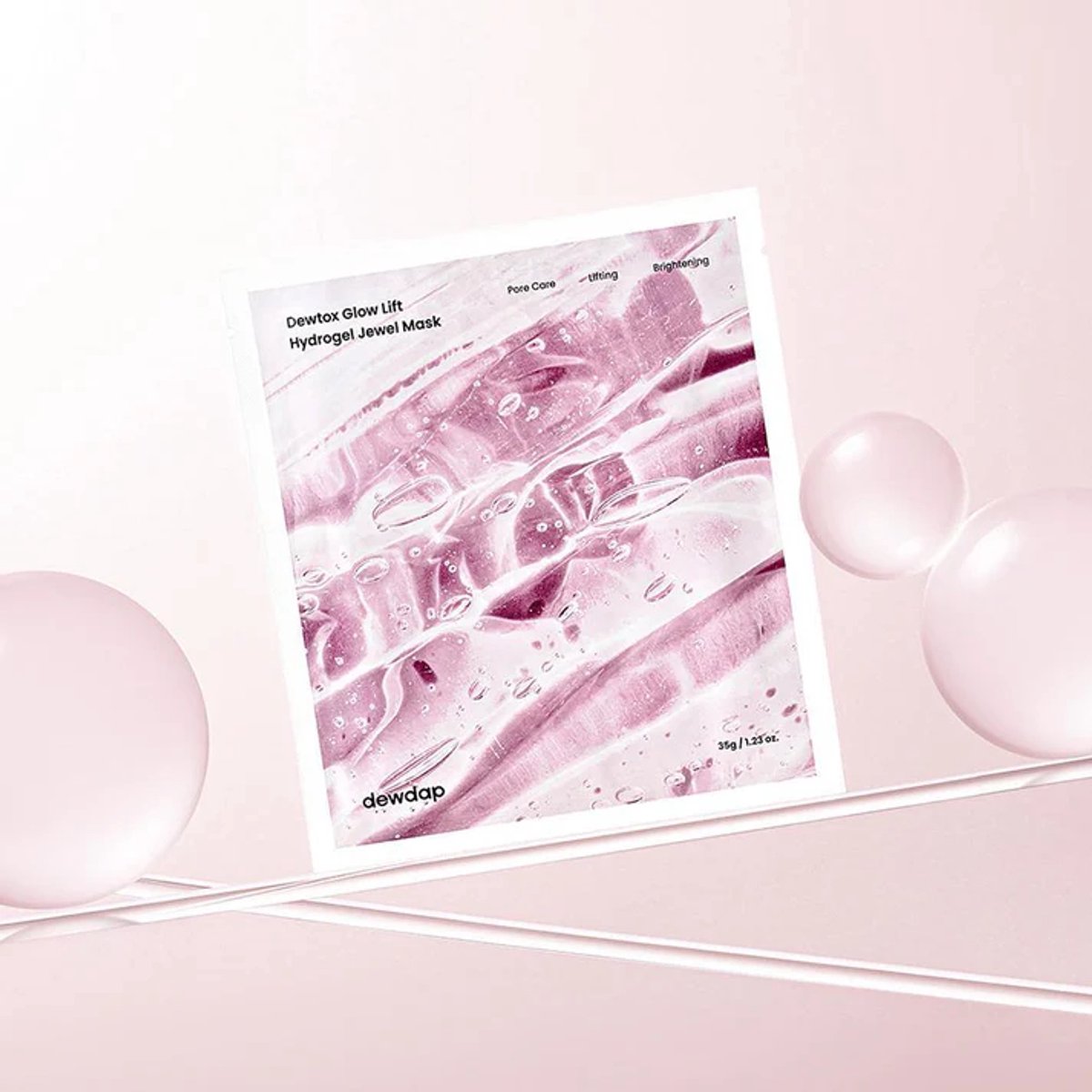 Dewdap Dewtox Glow Lift Hydrogel Jewel Mask - 4 x sheets - 35G