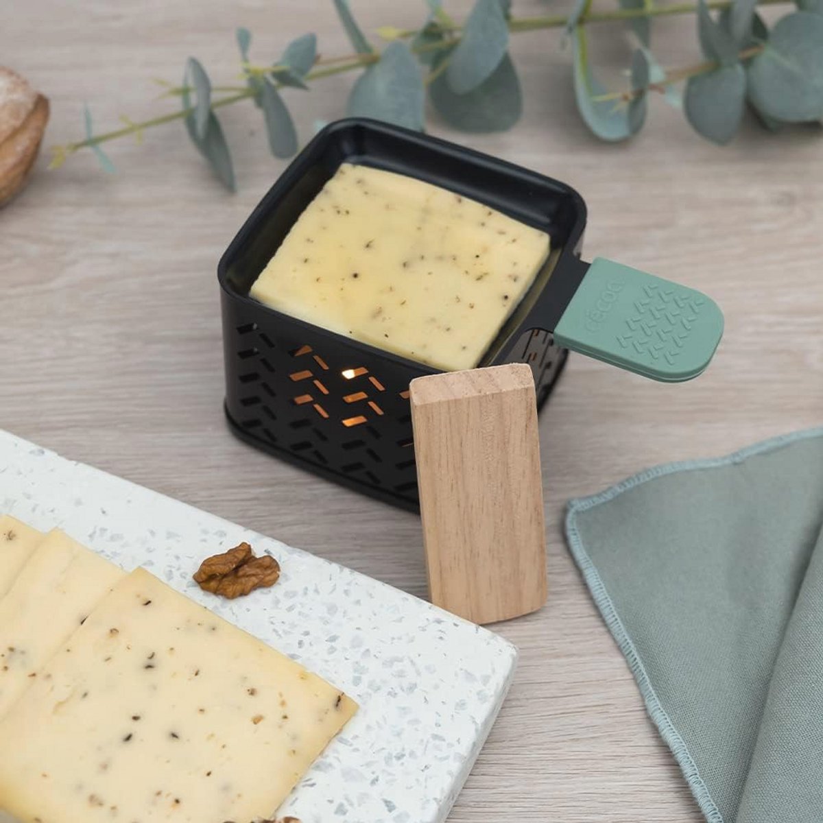 Set van 2 kandelaars voor raclette - Smeltkaas zonder elektriciteit - Compact en origineel — cadeau in Kookcadeaus - foto 4