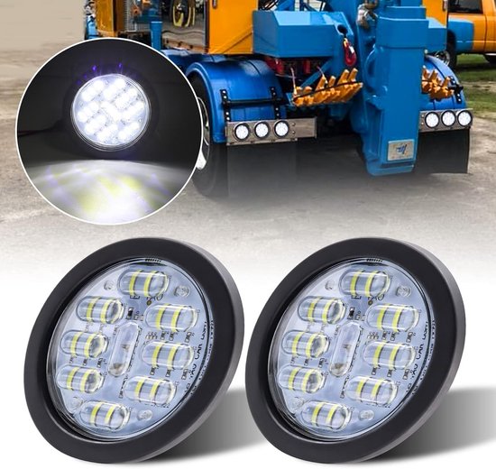 Anneome 2-pack LED-achterlichten Voor Vrachtwagen, Aanhanger En Trekker – Met Richtingaanwijzer, Remlicht En Rijlicht