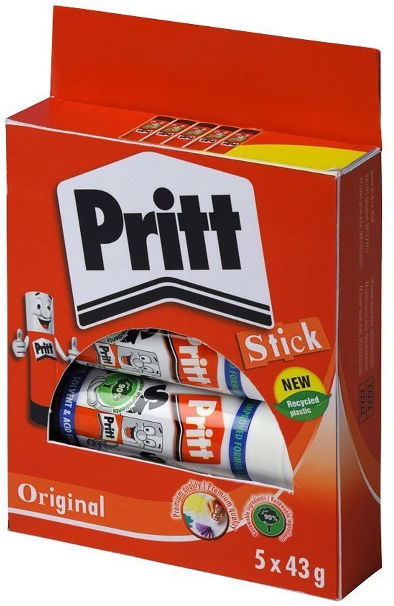 Wasbare niet-giftige kleeflijm 43 g - groot pak van 25