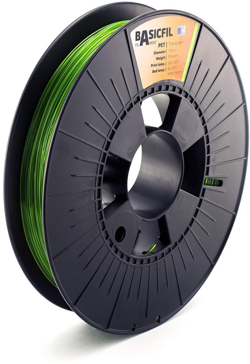 Transparant Groen PETG 3D Printer Filament 1.75 mm - 500 g