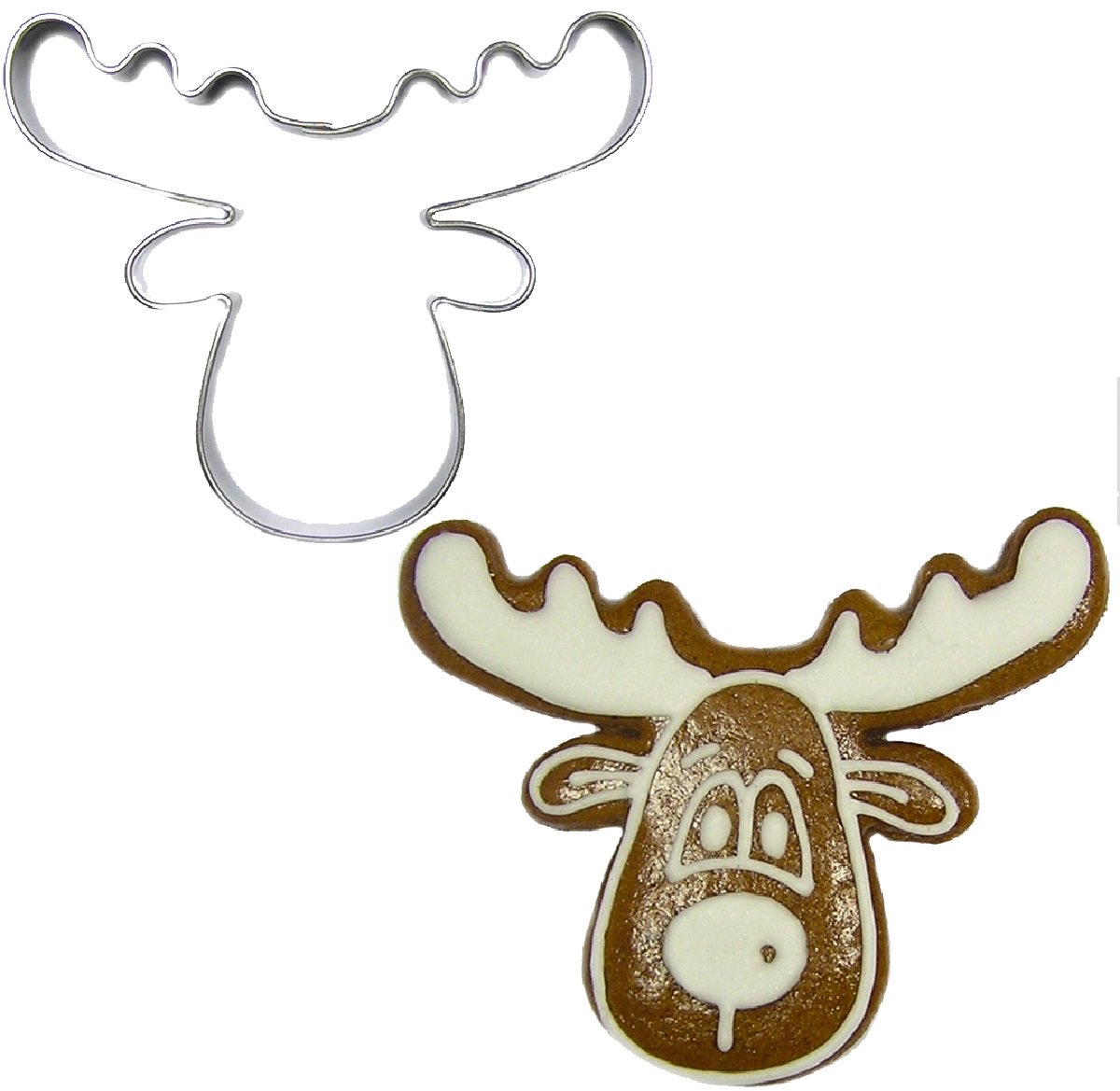 BrandNewCake Uitsteker Elandkop RVS 7cm