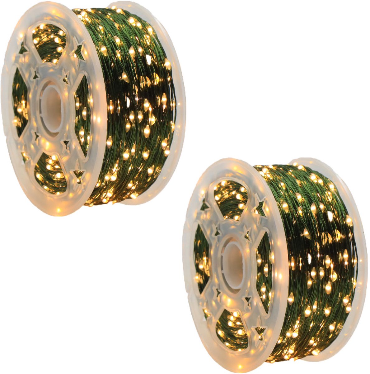 ANMI® 2x LED Lichtslang Kerstverlichting 50m – 500 LED Warm Wit – Binnen & Buiten – 8 Lichtstanden met Afstandsbediening – Waterdicht