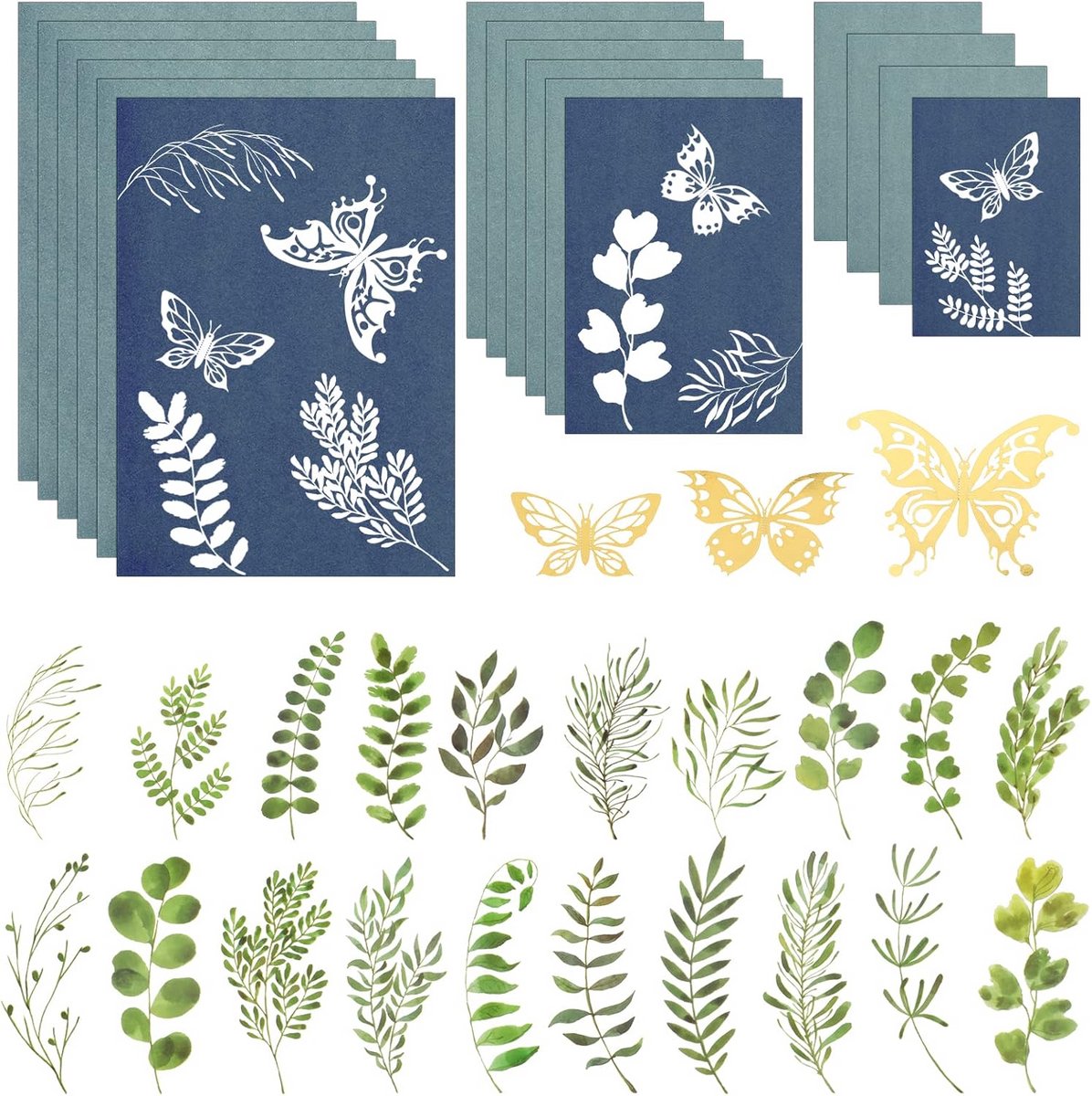 Cyanotype Papier Set A4 A5 A6 - Doe-het-zelf Zonnedruk Kit voor Kunstprojecten