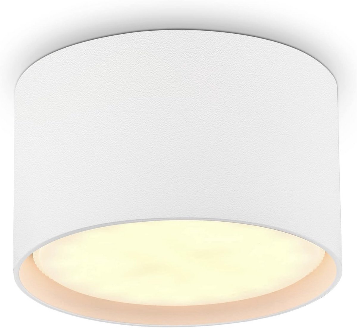 Platte LED Opbouwspot GX53 6W - Warm Wit 3000K - Aluminium Plafondlamp