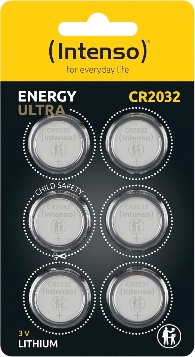 Knoopcelbatterij CR2032 - 6 Stuks Blisterverpakking
