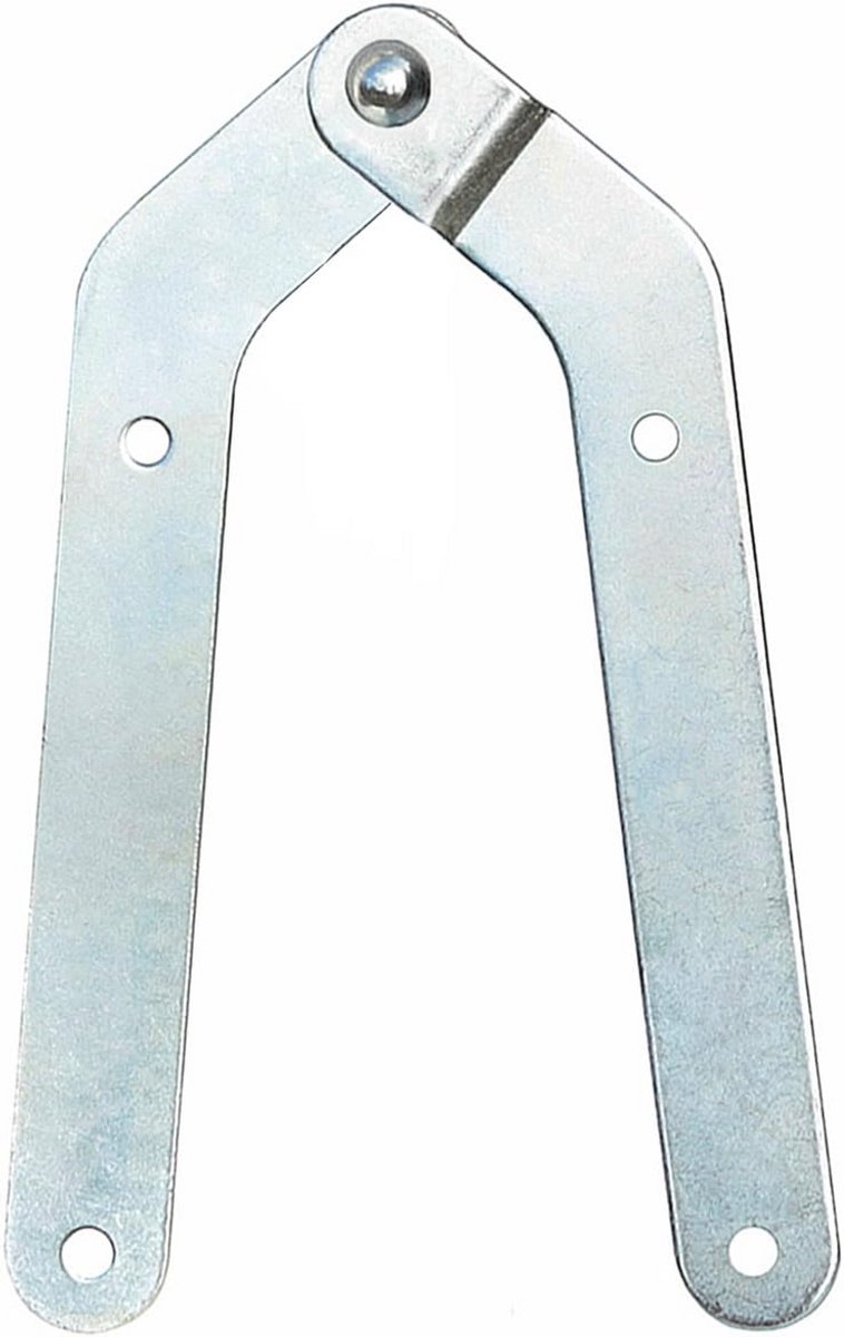 Ladderscharnier 66 mm voor Ladderband - Zilver Klem