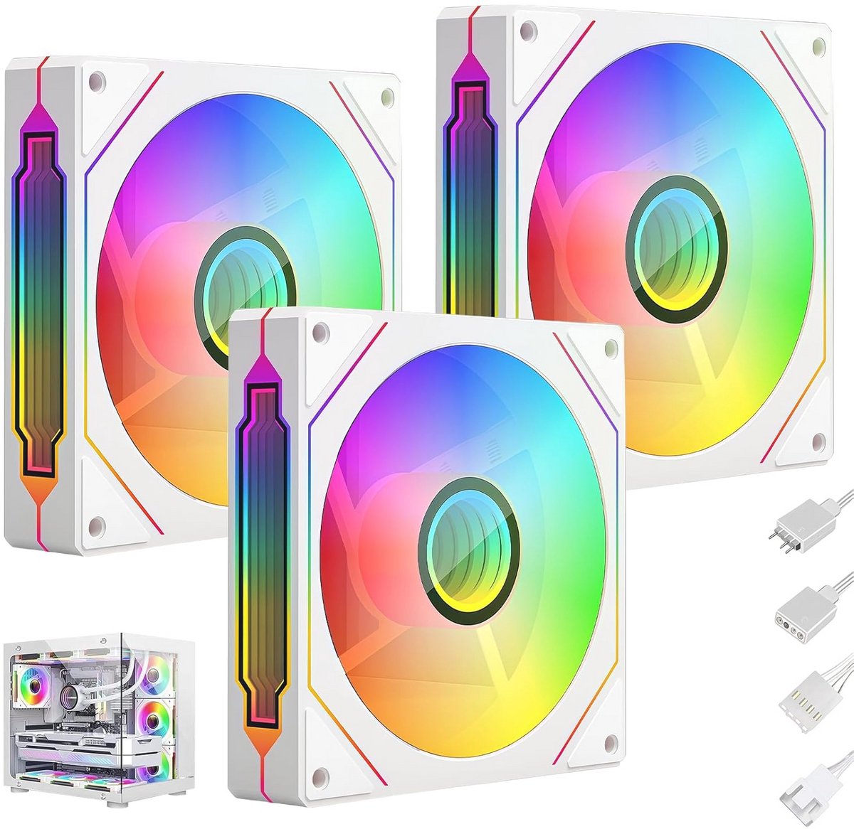 120 mm PC Ventilator met RGB Verlichting en Spiegeleffect