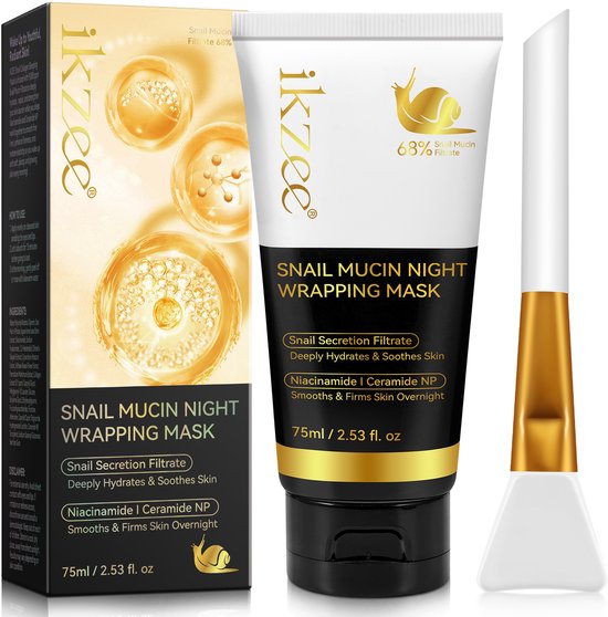 Koreaanse Ikzee Collagen Snail Peel-Off Nachtmasker – Anti-Age & Hydratatie – Voor Stralende Huid – 75 ml