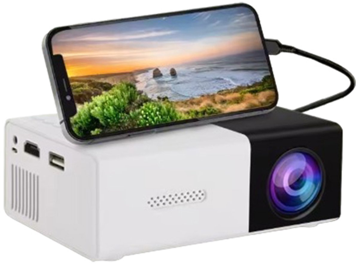 Mini Beamer - Draagbaar - Zakformaat - Smartphone - USB - Projector - Powerbank