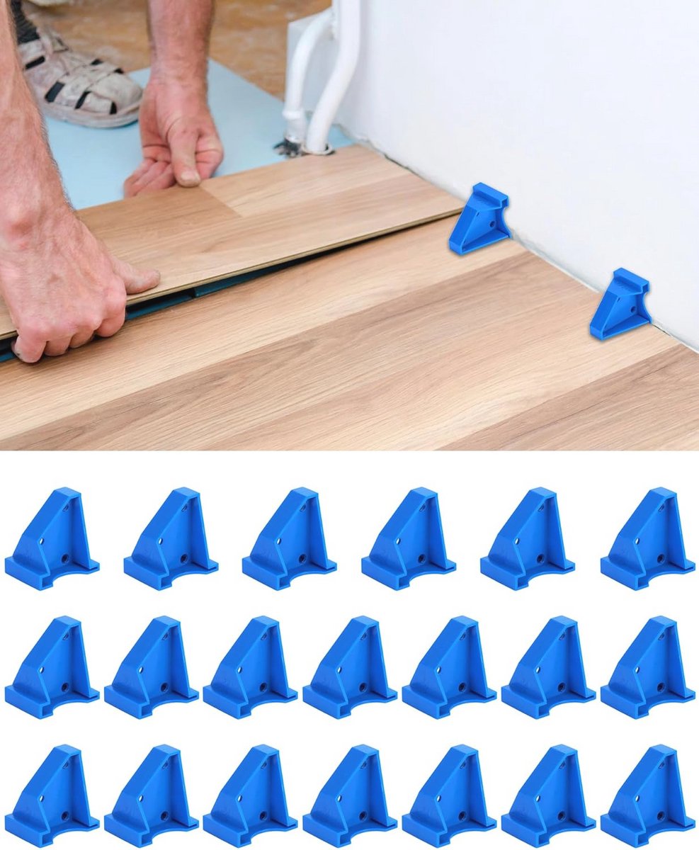 Set van 20 Vloerafstandhouders voor Parket en Laminaat Leggen - Driehoekig Ontwerp met 1/4 en 1/2 Inch Spleetmaat