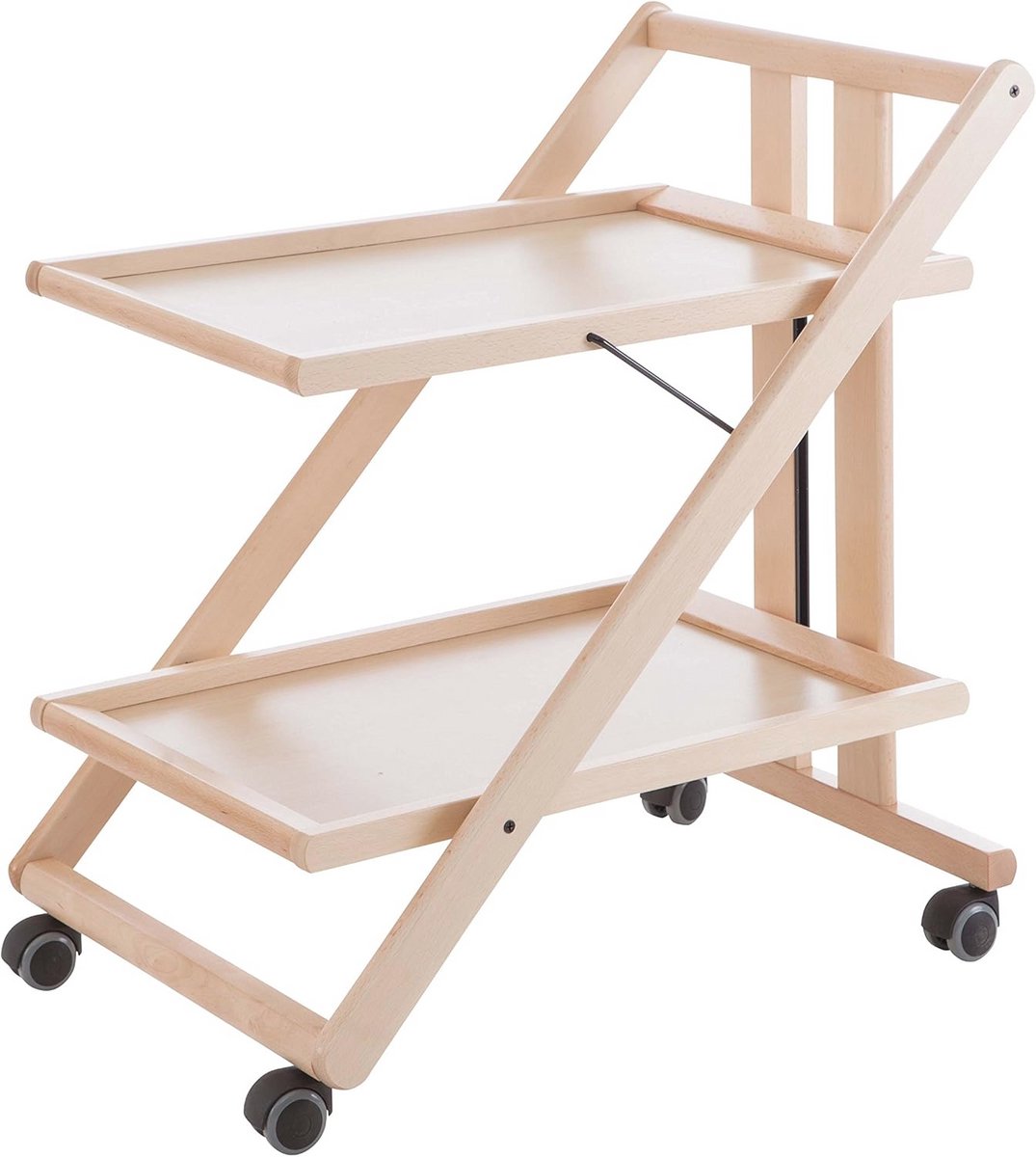 Inklapbare Serveertrolley van Massief Beukenhout 75 x 78 x 51 cm