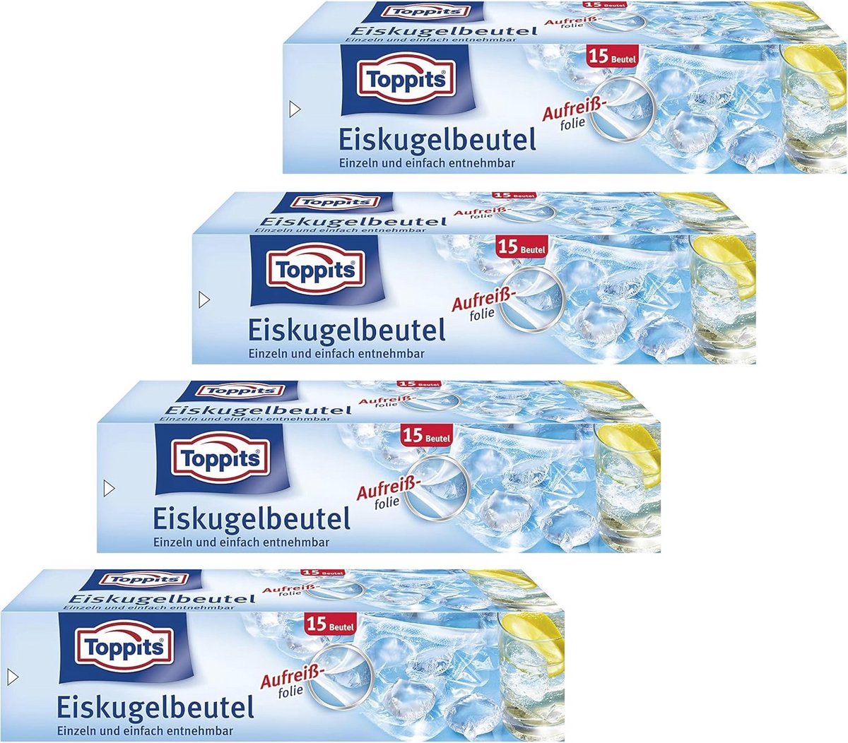 IJsblokjeszakjes voor Makkelijk IJsballen Maken - 4 Stuks