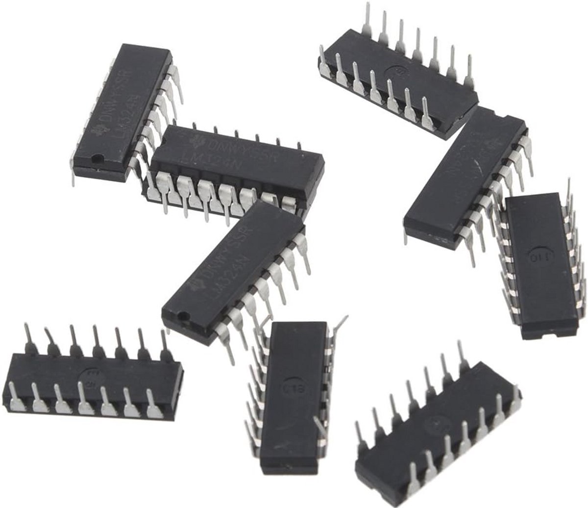 10x LM324N Laag Vermogen Quad Werking Versterker DIP-14