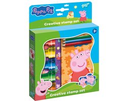 Peppa Pig creatieve knutselset met stempels, potloden en stickers - educatief speelgoed junior creatief knutselen stempelen knutselen