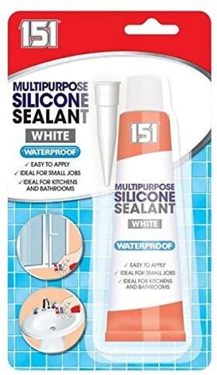 Witte Siliconenkit 70g - Waterdicht Afdichtmiddel voor Keuken en Bad