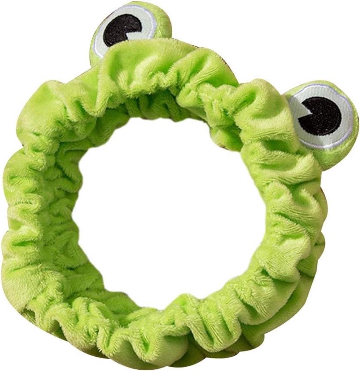 Cosensi Make-up Hoofdband Met Schattige Kikker Ogen - Elastische Haarhoepel Met Pluche Wikkel - Voor Thuisgebruik of Op Reis