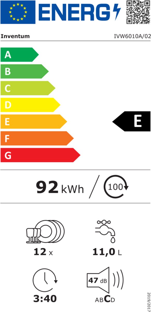 Inventum IVW6010A inbouw vaatwasser - 14 couverts - Volledig integreerbaar - Bestekmand - 5 programma’s - Max nishoogte 86,5 cm - Extra droog optie - Startuitstel — afbeelding 3