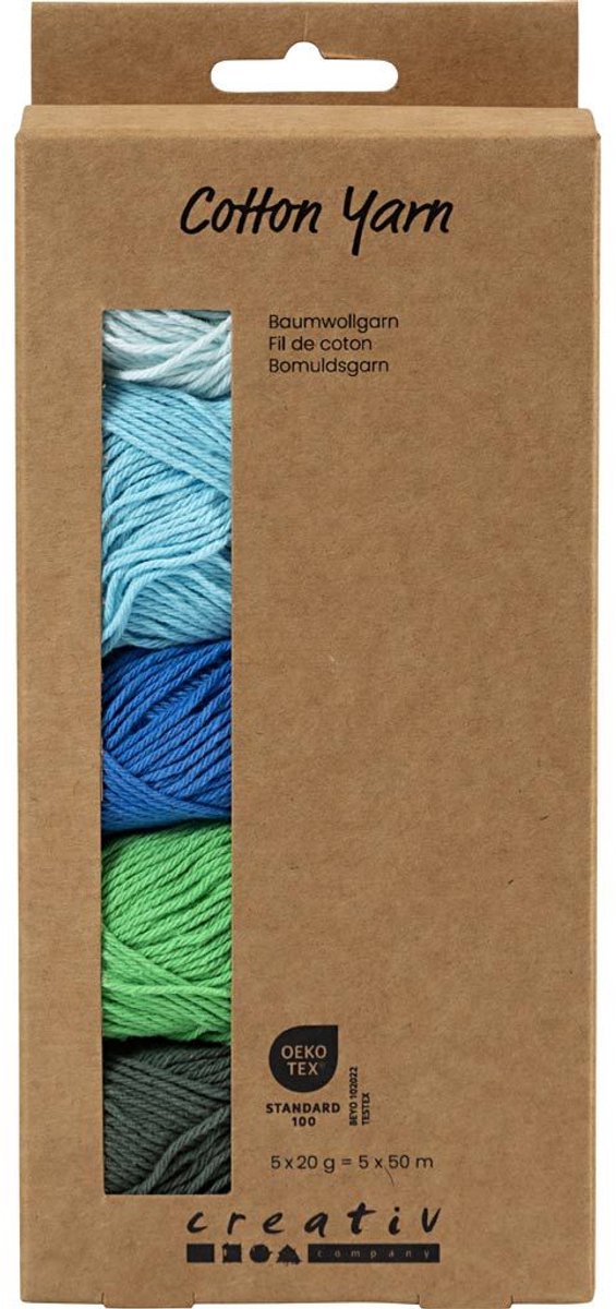 Creativ Company Katoengaren Blauw/Groen Harmonie 5x20 gr