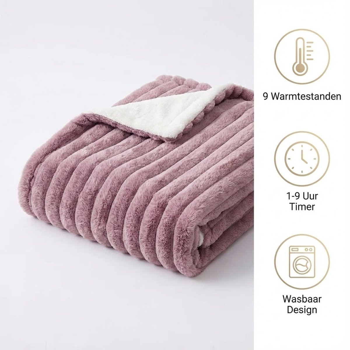 OMNIEXA Luxe Elektrische Deken XXL 180x160 cm met 9 Standen - afbeelding 3