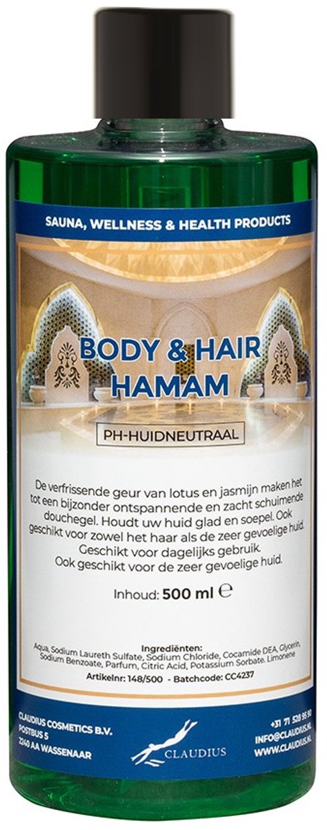 Body & Hair Hamam 500 ml met dop - 2 in 1 voor lichaam en haar